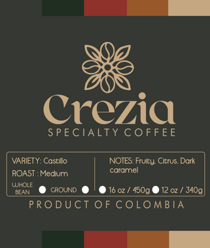crezia coffee castillo label